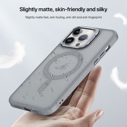 For iPhone 15 Pro Skin Feel Lens Holder Magsafe Phone Case(Transparent) - iPhone 15 Pro Cases by buy2fix | Online Shopping UK | buy2fix