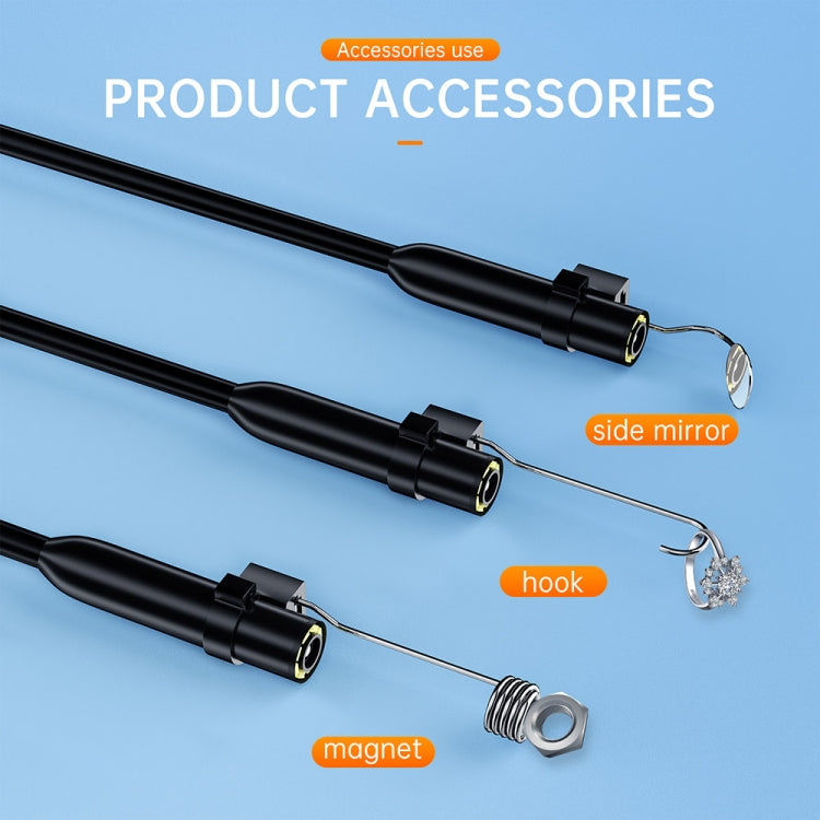 AN112 2 in 1 USB-C / Type-C + 8 Pin Interface 8mm HD Industry Endoscope, Length:2m Soft Tube -  by buy2fix | Online Shopping UK | buy2fix