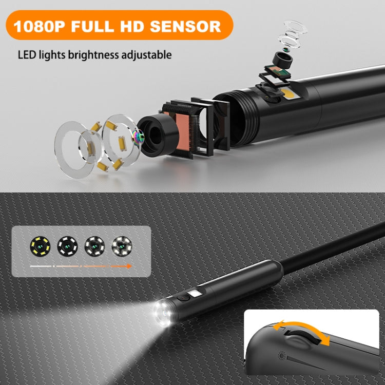 Y15 3.9mm Single Camera WiFi Connected Hard Cable HD Industrial Endoscope, Length:1m(Black) -  by buy2fix | Online Shopping UK | buy2fix