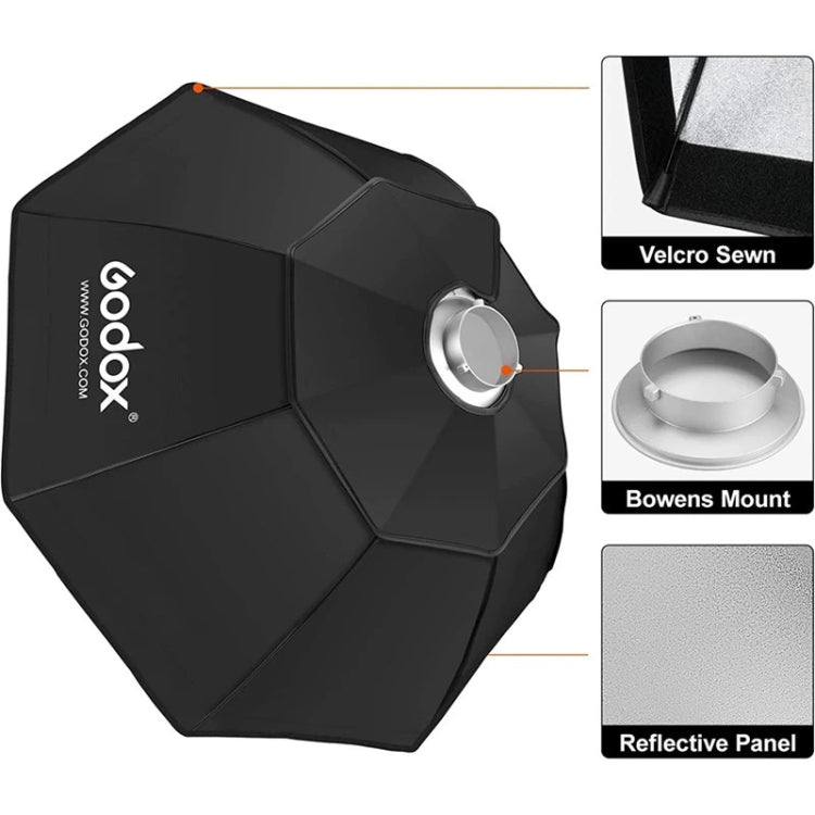 Godox Octagon Honeycomb Grid Softbox with Bowens Mount, Size:95cm -  by Godox | Online Shopping UK | buy2fix