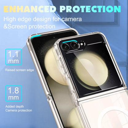 For Samsung Galaxy Z Flip3 5G MagSafe Transparent Shockproof PC Folding Phone Case - Galaxy Phone Cases by buy2fix | Online Shopping UK | buy2fix