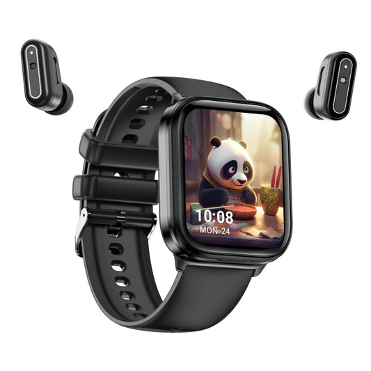 X9 1.85 inch Square Screen 2 in 1 Bluetooth Earphone Smart Watch(Black) - Smart Watches by buy2fix | Online Shopping UK | buy2fix