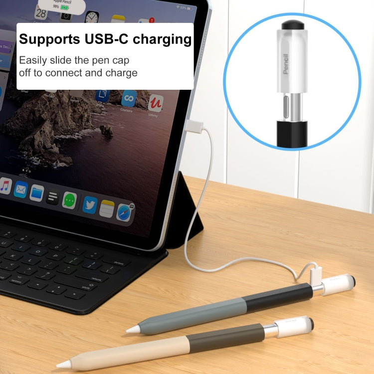 For Apple Pencil USB-C Gradient Silicone Stylus Protective Case(Milk Tea) - Pencil Accessories by buy2fix | Online Shopping UK | buy2fix