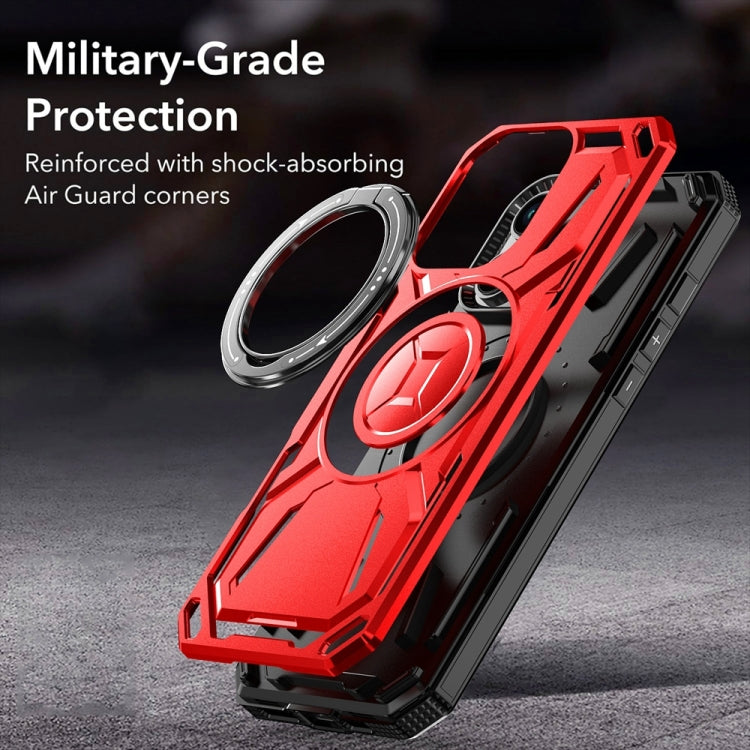 For iPhone 13 Pro Armor II Series MagSafe Magnetic Holder Phone Case(Red) - iPhone 13 Pro Cases by buy2fix | Online Shopping UK | buy2fix