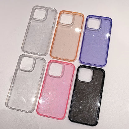 For iPhone 16 Pro Glitter Powder TPU Hybrid PC Phone Case(Transparent) - iPhone 16 Pro Cases by buy2fix | Online Shopping UK | buy2fix