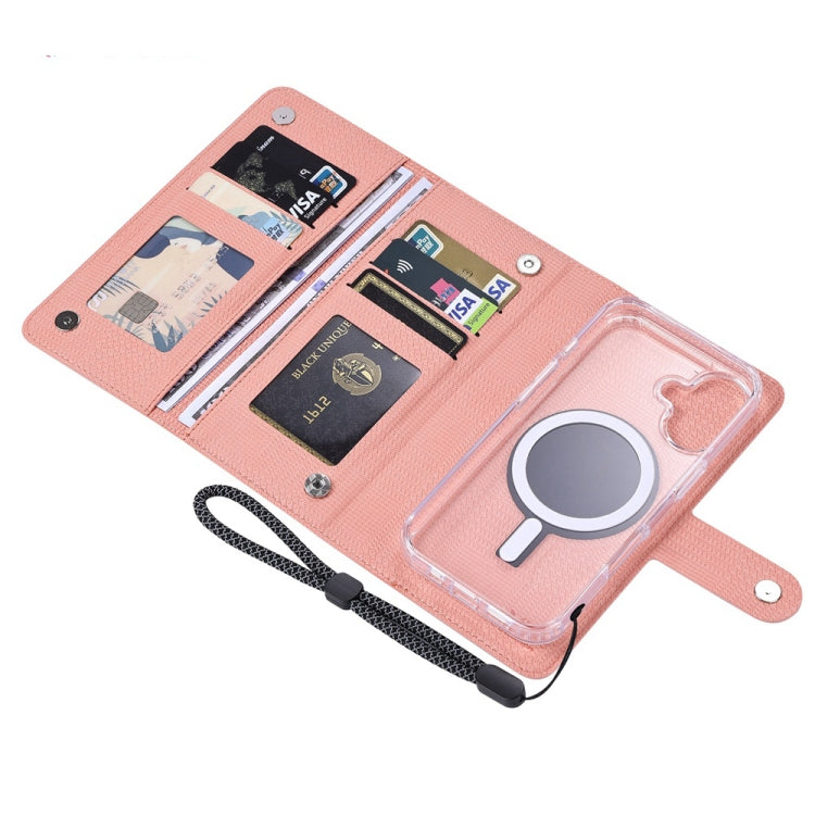 For iPhone 16 Pro ViLi GHA-C Series RFID MagSafe Magnetic Flip Leather Phone Case(Pink) - iPhone 16 Pro Cases by ViLi | Online Shopping UK | buy2fix