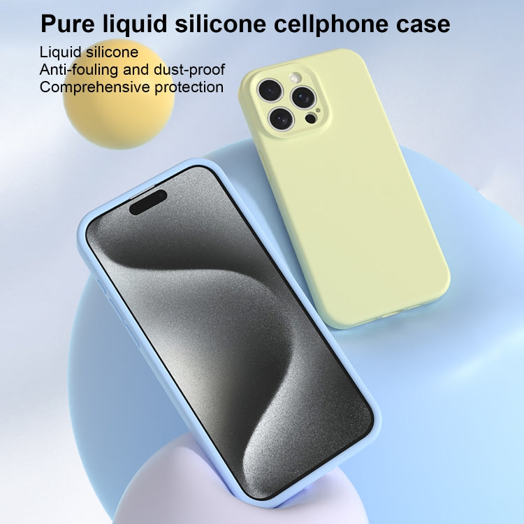 For iPhone 16 Plus Precise Hole Liquid Silicone Jelly Color Full Coverage Phone Case(Rock Gray) - iPhone 16 Plus Cases by buy2fix | Online Shopping UK | buy2fix