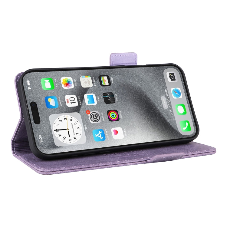 For iPhone 16 Pro Max Magnetic Clasp Leather Phone Case(Purple) - iPhone 16 Pro Max Cases by buy2fix | Online Shopping UK | buy2fix