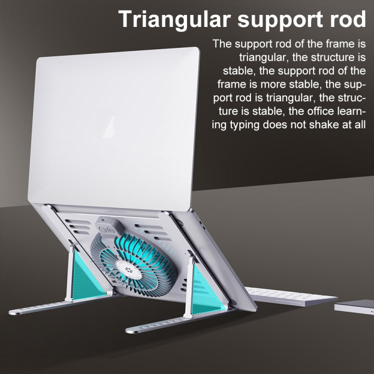 R- JUST HZ44 Aluminum Alloy Laptop Cooling Stand(Silver) - MacBook Holder by R-JUST | Online Shopping UK | buy2fix