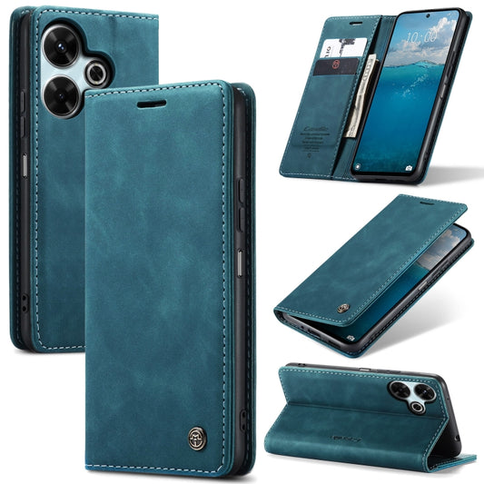 For Redmi 13 CaseMe 013 Multifunctional Horizontal Flip Leather Phone Case(Blue) - Redmi 13 Cases by CaseMe | Online Shopping UK | buy2fix