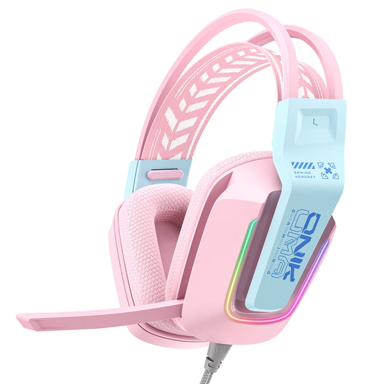 ONIKUMA X13 RGB Colorful Lighting Wired Gaming Headset with Microphone, Length:2.2m(Pink) - Multimedia Headset by ONIKUMA | Online Shopping UK | buy2fix