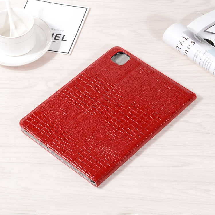 For iPad Pro 13  2024 Crocodile Texture Leather Tablet Case(Red) - iPad Pro 13 2024 Cases by buy2fix | Online Shopping UK | buy2fix