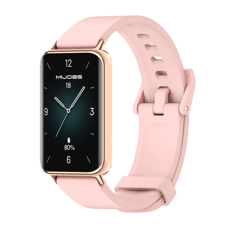 For Honor Band 9 MIJOBS Solid Color Silicone Watch Band(Pink Rose Gold) - Watch Bands by MIJOBS | Online Shopping UK | buy2fix