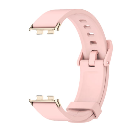 For Honor Band 9 MIJOBS Solid Color Silicone Watch Band(Pink Light Gold) - Watch Bands by MIJOBS | Online Shopping UK | buy2fix