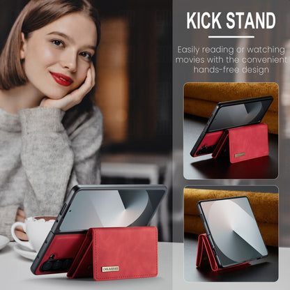 For Samsung Galaxy Z Fold6 DG.MING M1 Series 3-Fold Multi Card Wallet + Magnetic Phone Case(Red) - Galaxy Z Fold6 5G Cases by DG.MING | Online Shopping UK | buy2fix