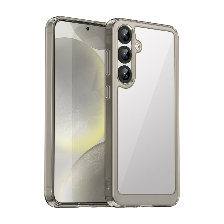 For Samsung Galaxy S25+ 5G Colorful Series Acrylic Hybrid TPU Phone Case(Transparent Grey) - Galaxy S25+ 5G Cases by buy2fix | Online Shopping UK | buy2fix