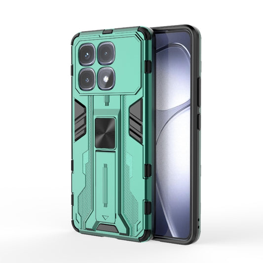 For Redmi K70 Ultra 5G Global Supersonic PC + TPU Holder Phone Case(Green) - Xiaomi Cases by buy2fix | Online Shopping UK | buy2fix