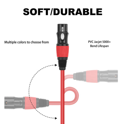 JC1015 XLR 3pin Male to Female Audio Cable, Length:3m(Blue) - Microphone Audio Cable & Connector by buy2fix | Online Shopping UK | buy2fix