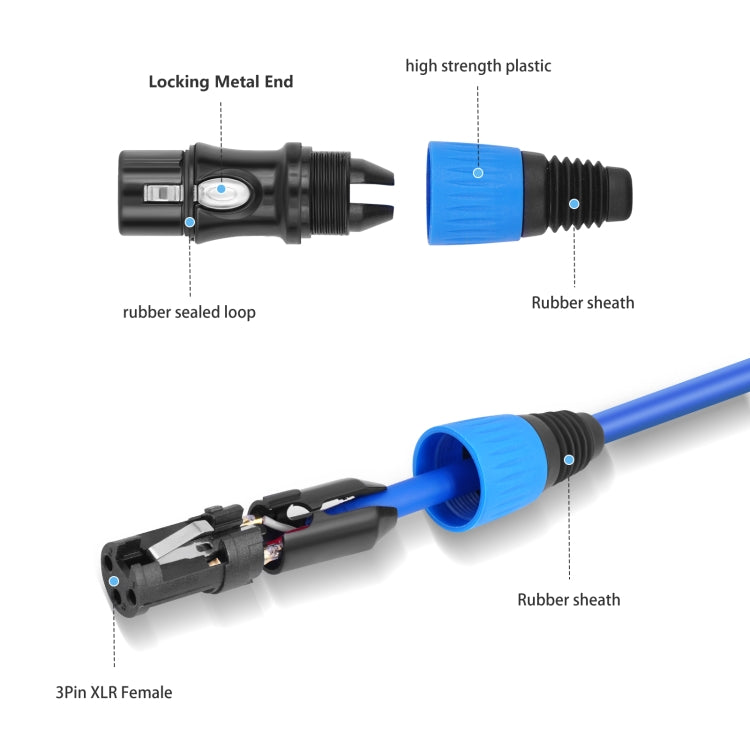 JC1015 XLR 3pin Male to Female Audio Cable, Length:1.8m(Yellow) - Microphone Audio Cable & Connector by buy2fix | Online Shopping UK | buy2fix