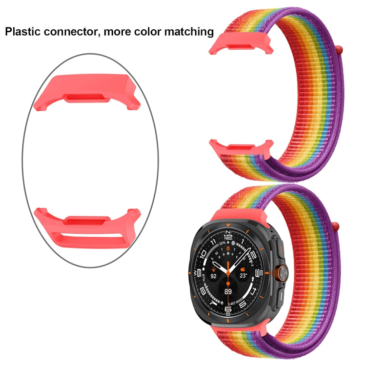 For Samsung Galaxy Watch Ultra 47mm Plastic Connector Nylon Loop Watch Band(Ice Blue) - Watch Bands by buy2fix | Online Shopping UK | buy2fix