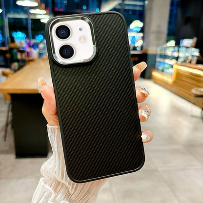 For iPhone 11 Carbon Fiber Texture MagSafe Magnetic Shockproof Phone Case(Black) - iPhone 11 Cases by buy2fix | Online Shopping UK | buy2fix