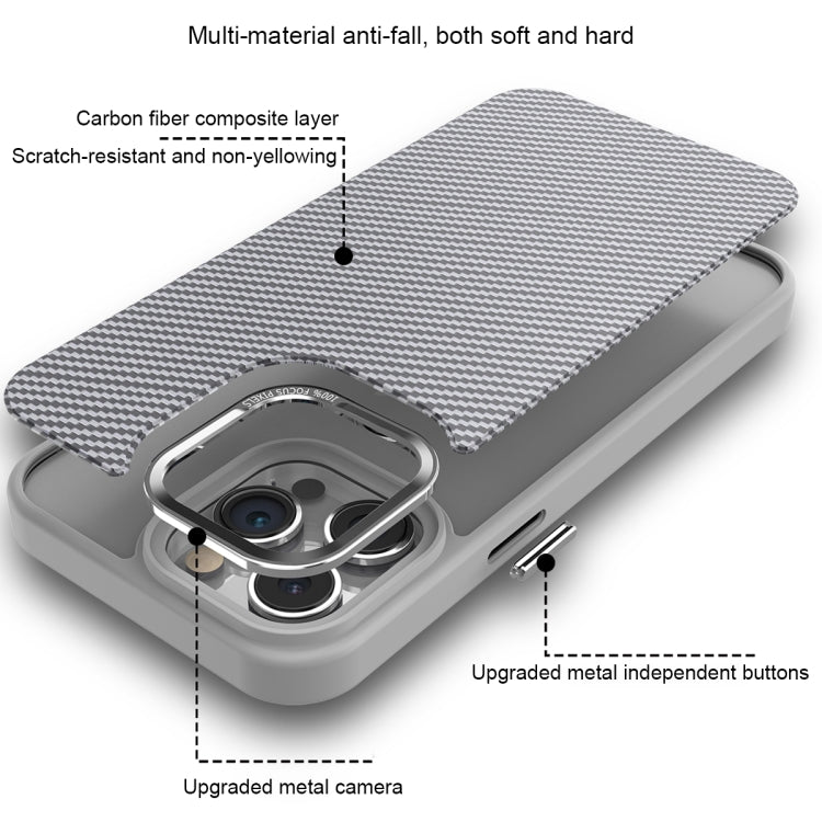 For iPhone 11 Pro Carbon Fiber Texture MagSafe Magnetic Shockproof Phone Case(Purple) - iPhone 11 Pro Cases by buy2fix | Online Shopping UK | buy2fix