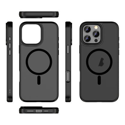 For iPhone 14 Pro Skin Feel Frosted MagSafe Magnetic Phone Case(Transparent Black) - iPhone 14 Pro Cases by buy2fix | Online Shopping UK | buy2fix