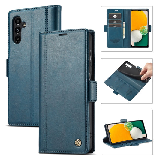 For Samsung Galaxy S24 FE 5G LC.IMEEKE Skin-friendly Card Slots Leather Phone Case(Blue) - Galaxy S24 FE 5G Cases by LC.IMEEKE | Online Shopping UK | buy2fix