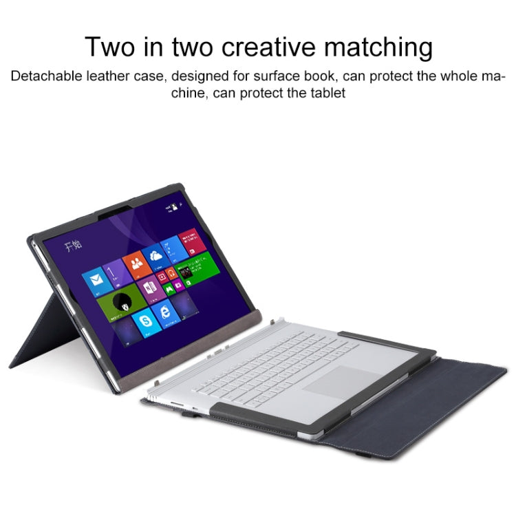 For Microsoft Surface Book 3 / 2 15 inch PU Leather Laptop Protective Case with Screen Stand(Brown) - 15 inch by buy2fix | Online Shopping UK | buy2fix