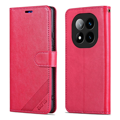 For Redmi Note 14 Pro 5G AZNS Sheepskin Texture Flip Leather Phone Case(Red) - Note 14 Pro Cases by AZNS | Online Shopping UK | buy2fix