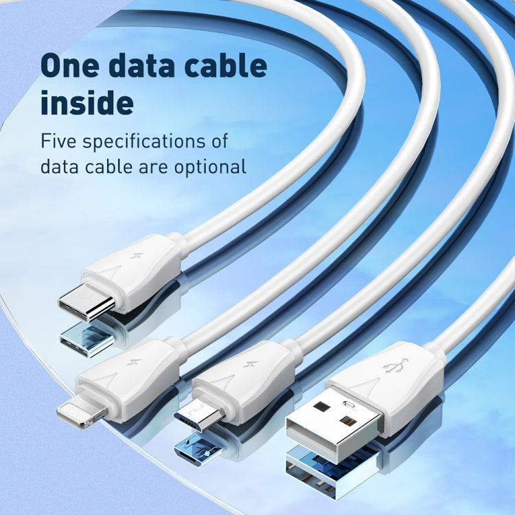 LDNIO Q334 32W Type-C + Dual USB Port Charger with 1m 8 Pin Data Cable, Plug Type:EU Plug(White) - USB Charger by LDNIO | Online Shopping UK | buy2fix