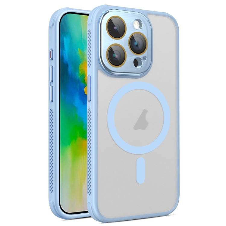 For iPhone 16 Pro Max Side Cooling Skin Feel Frosted MagSafe Magnetic Phone Case(Sky Blue) - iPhone 16 Pro Max Cases by buy2fix | Online Shopping UK | buy2fix