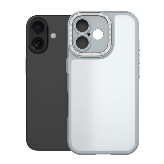 For iPhone 16 Bodyguard Micro Matte PC Hybrid TPU Phone Case(Grey) - iPhone 16 Cases by buy2fix | Online Shopping UK | buy2fix