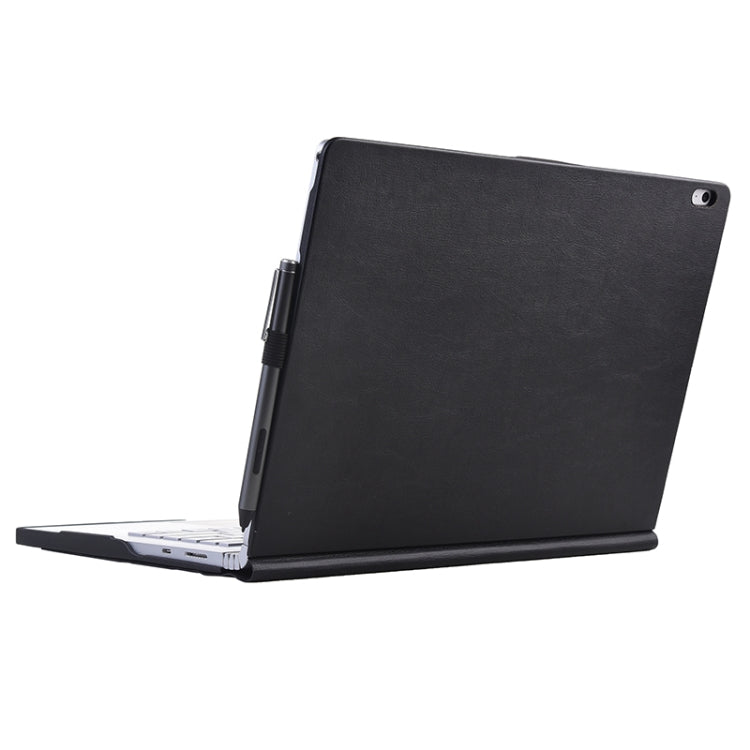 For Microsoft Surface Book 13.5 inch i5 Deformation All-inclusive Leather Laptop Case(Black) - Screen & Keyboard Cover by buy2fix | Online Shopping UK | buy2fix