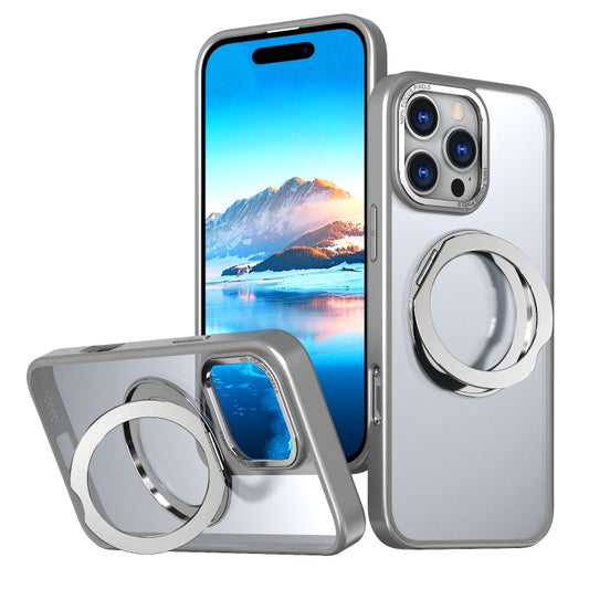 For iPhone 16 Pro Wing Series MagSafe Magnetic Ring Holder Phone Case(Titanium Gray) - iPhone 16 Pro Cases by buy2fix | Online Shopping UK | buy2fix