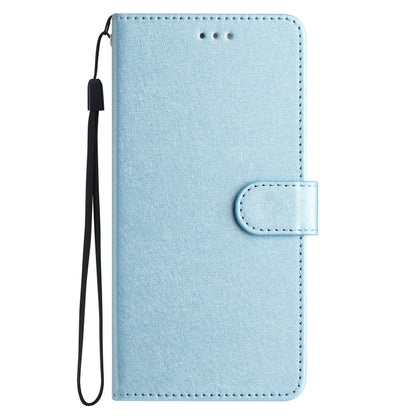 For iPhone 16 Pro Max Silk Texture Horizontal Flip Leather Phone Case(Light Blue) - iPhone 16 Pro Max Cases by buy2fix | Online Shopping UK | buy2fix