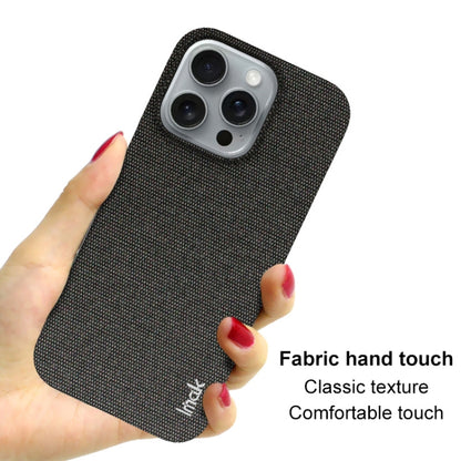 For iPhone 16 Pro imak Ruiyi Series Cloth Texture PU + PC Phone Case(Black) - iPhone 16 Pro Cases by imak | Online Shopping UK | buy2fix