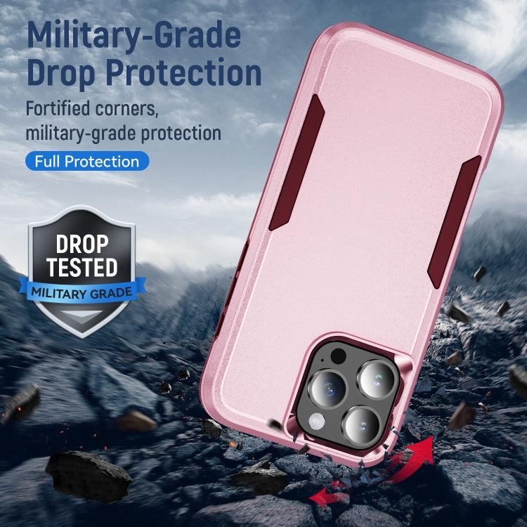 For iPhone 16 Pro Max Pioneer Armor Heavy Duty PC + TPU Phone Case(Pink+Rose Red) - iPhone 16 Pro Max Cases by buy2fix | Online Shopping UK | buy2fix