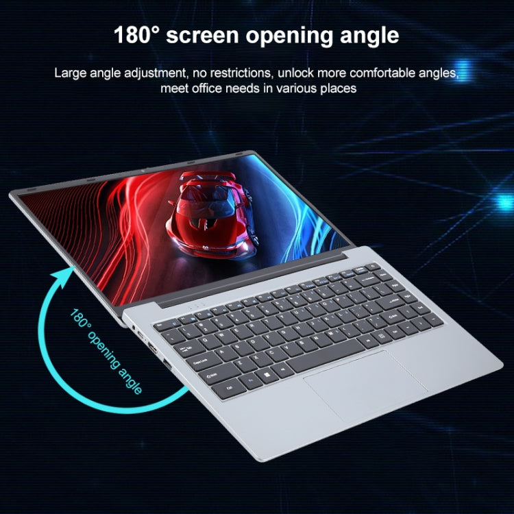 14 inch Windows 11 Laptop, 16GB+512GB, Gen 4th Intel Core i7 CPU, 180 Degree Rotation Axis(Silver) - Others by buy2fix | Online Shopping UK | buy2fix