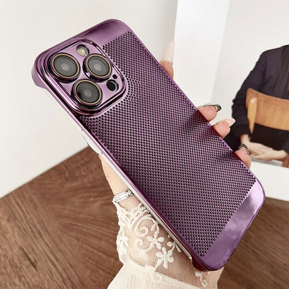 For iPhone 13 Pro Electroplated PC Frameless Cooling Phone Case(Purple) - iPhone 13 Pro Cases by buy2fix | Online Shopping UK | buy2fix