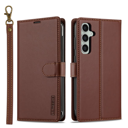 For Samsung Galaxy S24+ 5G LC.IMEEKE L2 Series Detachable Magsafe PU Phone Case with Lanyard(Brown) - Galaxy S24+ 5G Cases by LC.IMEEKE | Online Shopping UK | buy2fix