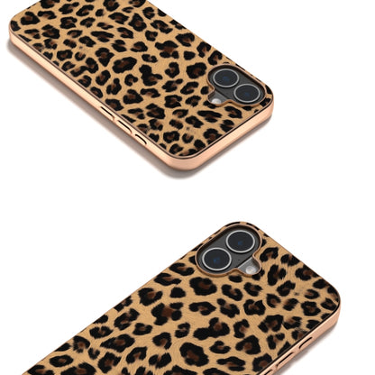 For iPhone 16 Nano Plating Leopard Print Phone Case(Gold) - iPhone 16 Cases by buy2fix | Online Shopping UK | buy2fix