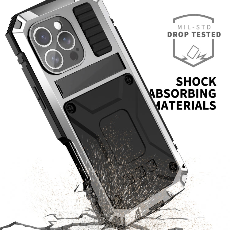 For iPhone 16 Pro R-JUST Life Waterproof Dustproof Shockproof Phone Case(Silver) - iPhone 16 Pro Cases by R-JUST | Online Shopping UK | buy2fix