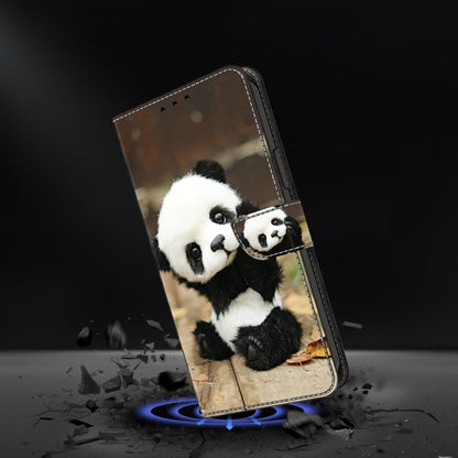 For iPhone 16 Pro Max Crystal Painted Leather Phone case(Panda) - iPhone 16 Pro Max Cases by buy2fix | Online Shopping UK | buy2fix