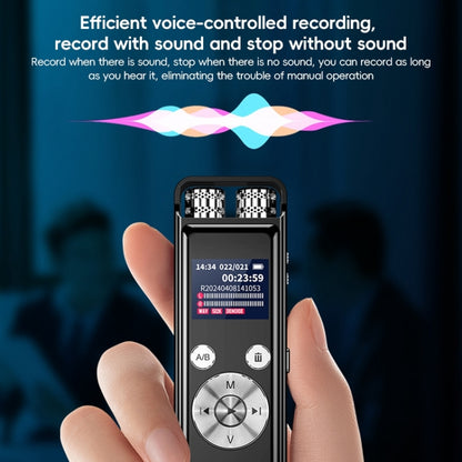 ZD43B Omnidirectional Dual Mic Smart Noise Reduction Voice Recorder, Memory:32GB(Black) - Recording Pen by buy2fix | Online Shopping UK | buy2fix