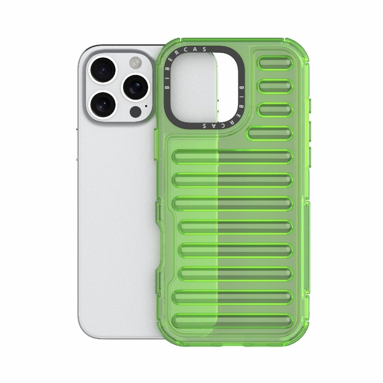 For iPhone 16 Pro Max High Transparency TPU Hybrid PC Airbag Phone Case(Transparent Green) - iPhone 16 Pro Max Cases by buy2fix | Online Shopping UK | buy2fix