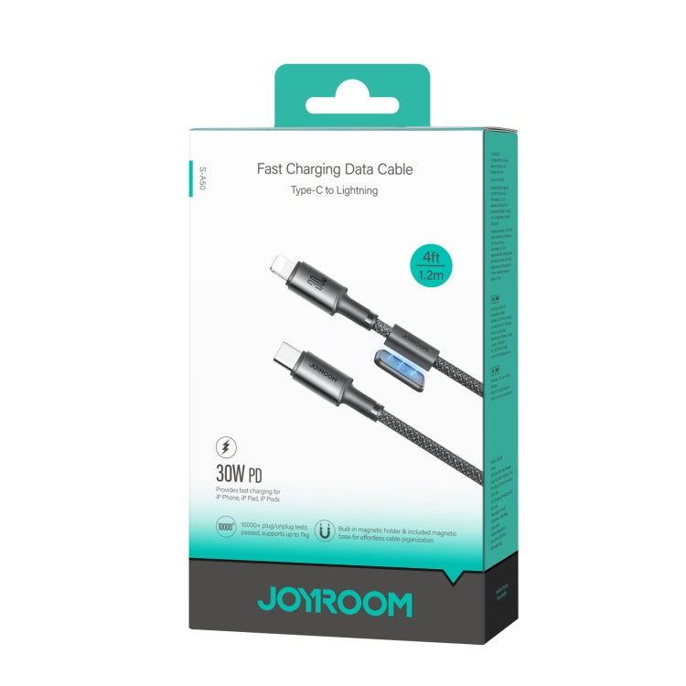 JOYROOM S-A50 3A 480Mbps Fast Charging Data Cable, Type-C to 8 Pin Cable, Length: 1.2m(Dark Gray) - Multifunction Cable by JOYROOM | Online Shopping UK | buy2fix