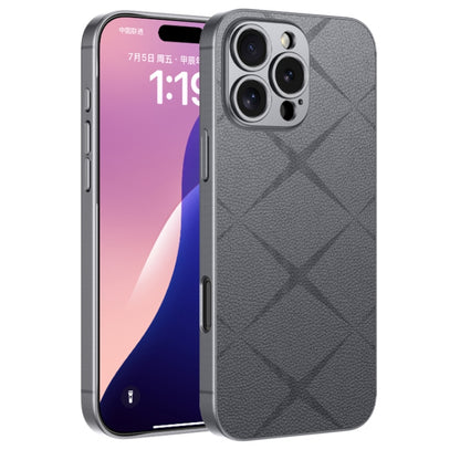 For iPhone 16 Pro Max GKK Asterism Metal Paint Skin Feel Leather Full Coverage Phone Case(Mountain Gray) - iPhone 16 Pro Max Cases by GKK | Online Shopping UK | buy2fix