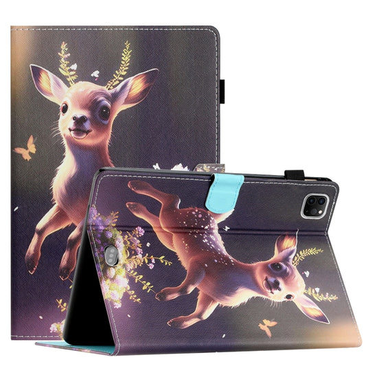 For iPad Pro 11 2024 Coloured Drawing Stitching Smart Leather Tablet Case(Deer) - iPad Pro 11 2024 Cases by buy2fix | Online Shopping UK | buy2fix