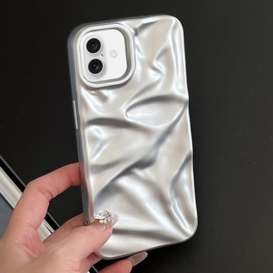 For iPhone 16 Plus Water Ripple Electroplating Paint TPU Phone Case(Silver) - iPhone 16 Plus Cases by buy2fix | Online Shopping UK | buy2fix